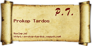 Prokop Tardos névjegykártya